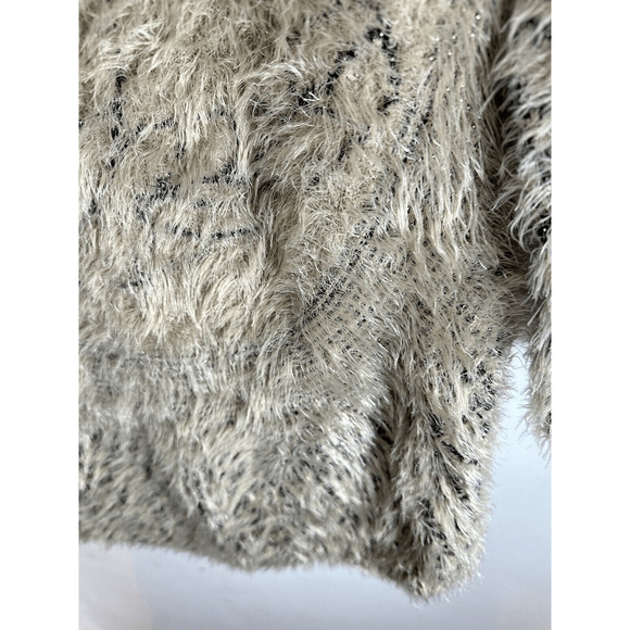 Vintage‎ Concept Cardigan Open Front Neutral Minimalist Faux Fur Woman’s XL NWT - Picture 9 of 16
